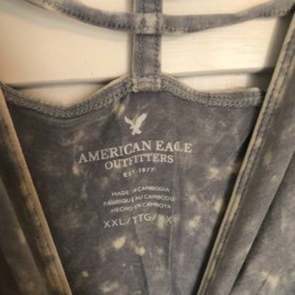 American Eagle Light Blue Acid Wash Bodysuit - Picture 4 of 5